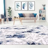 İpek Halı Yolluk Halısı 100x300 Safarin 7643A Mavi - 4