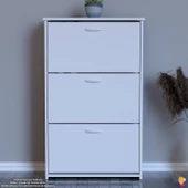 Modilayn WEST Antre 72x116x26 cm’ lik 3 Düşer Kapak 6 Göz Bölmeli Ayakkabılık thumbnail 4