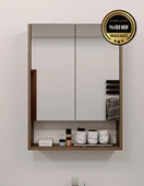 Lotus MDF 2 Kapaklı Aynalı Banyo Dolabı Lavabo Üstü Dolap Çok Amaçlı Banyo Dolabı - 5