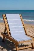 Pega Sultan Peştamal 90x170 cm %100 Koton Bebe Mavi Plaj Havlusu - 1