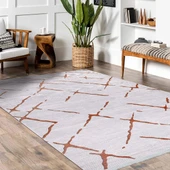 İpek Halı Kesme Kişiye Özel Ölçü Yolluk Halısı 100x600 Roxanne 17171 Gri - 5