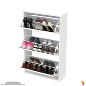 Modilayn WEST Antre 72x116x26 cm’ lik 3 Düşer Kapak 6 Göz Bölmeli Ayakkabılık - 7