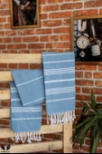 Pega Sultan Peştamal 90x170 cm %100 Koton Koyu Turkuaz Plaj Havlusu - 2