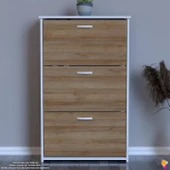 Modilayn WEST Antre 72x116x26 cm’ lik 3 Düşer Kapak 6 Göz Bölmeli Ayakkabılık - 4