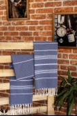 Pega Sultan Peştamal 90x170 cm %100 Koton Saks Mavisi Plaj Havlusu - 2