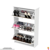 Modilayn WEST Antre 72x116x26 cm’ lik 3 Düşer Kapak 6 Göz Bölmeli Ayakkabılık - 5
