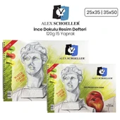 Alex Schoeller İnce Dokulu Resim Defteri 120g 15 Yaprak - 1