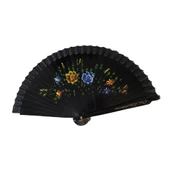 Bambu Çift Taraflı Siyah Yelpaze 12 li Paket - 1