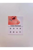 Yüz Taşı Kristal - Burun, Vücut Taşı, Tattoo Makyaj Taşı, Yapışkanlı, 12 Adet (483483) - 2