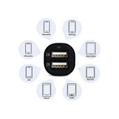 Çift USB Girişli 2.1 AMP Araç Çakmak Soketi (483483) - 3