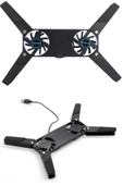 2 Fanlı Notebook Soğutucu Portatif Katlanabilir Laptop Soğutucu Fan Usbli Stand Bilgisayar Fanı (483483) - 2