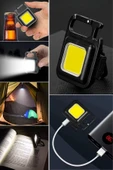 3 Led Modlu Mini Asılabilen Led Kamp Aydınlatması Güçlü El Feneri  Açacaklı -Mıknatıslı (483483) - 5
