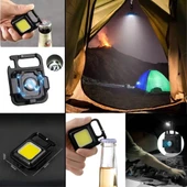 3 Led Modlu Mini Asılabilen Led Kamp Aydınlatması Güçlü El Feneri  Açacaklı -Mıknatıslı (483483) - 4