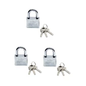 Akıllı Anahtarlı Asma Kilit 3lü Set - Mastercare Tri-Moon Master Anahtarlı 3 Lü Çelik Asma Kilit (483483) - 1