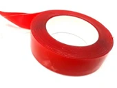 Çift Taraflı Akrilik Silikonize Bant 18 mm x 2 metre Kırmızı VHB (483483) - 3