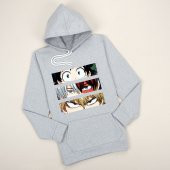 Kapşonlu Gri Hero Sweat - 1