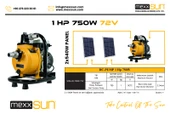 DC Yüzey Pompa 1Hp 750W (SFP6-20-750W/72V) - 2