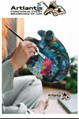 Ahşap Oval Palet Naturel 30x40 cm 2 Adet Büyük Boy Ahşap Boya Paleti Resim Boyama Tepsisi Akrilik Guaj Karıştırıcı 30x40 - 8