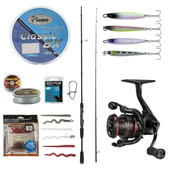 Yek Outdoor Profesyonel LRF Seti Okuma Epixor LRF Ultra Light Game Spin 213cm 1-8gr Olta Kamışı&Okuma Ceymar CHD-1000A 7+1BB Olta Makinesi - 1
