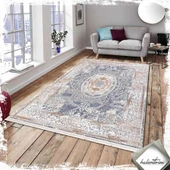 Padişah Halı Yolluk Halısı 100x200 Santo 31881 035 Mavi Bej Kahve - 2