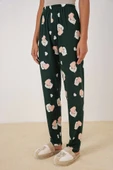 4323 Desenli Pijama Altı - Y.Zümrüt - 3