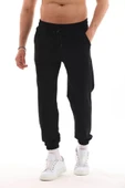 Unisex İki İplik Eşofman Altı - Siyah - 3