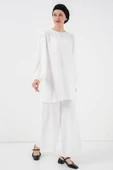 Ayrobin Tunik Pantolon Alt Üst Takım 6712 - Beyaz - 3