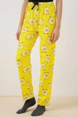 4323 Desenli Pijama Altı - Sarı - 2