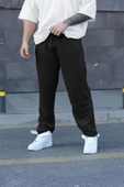 Unisex İki İplik Eşofman Altı - Siyah - 1