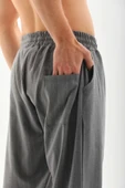 Unisex Çizgili Eşofman Altı - Füme - 3