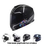 Motorsiklet Intercom Su Geçirmez Kask 2 Kişi Bağlantılı Intercom Rgb Intercom - 5