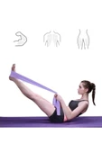 Pilates Bandı Plates Yoga Egzersiz Direnç Lastiği Ev Spor Lateks Bant 119 x 14.7 cm - 6