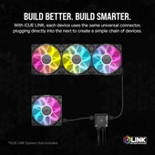 CORSAIR QX120 CO-9051024-WW 14CM RGB KASA FANI+HUB KIT BEYAZ 2-li paket - 3