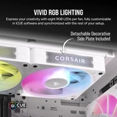 CORSAIR QX120 CO-9051024-WW 14CM RGB KASA FANI+HUB KIT BEYAZ 2-li paket - 5