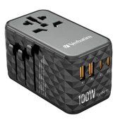 VERBATIM CHR ATA-06 GaN III Evrensel Seyahat Adaptörü 100W - 1