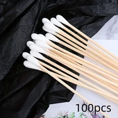 Ahşap Saplı Pamuklu Kulak Çubuğu - 300 Adet - 15 cm - 3