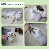 Doğal Kedi Çiğneme Çubuğu Oyuncağı - 14cm Bohe Tarzı - 6