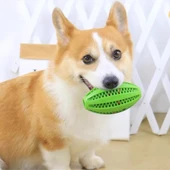 Yumuşak Kauçuk Köpek Çiğneme Topu - Sarı - 9cm - 7