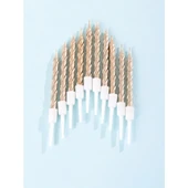 Sarmal Doğum Günü Mumları - 10 Adet Gümüş thumbnail 4