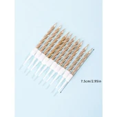 Sarmal Doğum Günü Mumları - 10 Adet Gümüş thumbnail 5