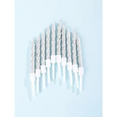 Sarmal Doğum Günü Mumları - 10 Adet Gümüş thumbnail 6