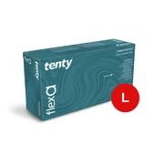 Tenty Flex Lateks Pudrasız Muayene Eldiveni Large- 100'lü Kutu - 1