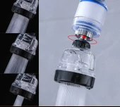 Filtreli Su Tasarruflu 3 Fonksiyonlu Oynar Musluk Başlığı - Şeffaf (368368) thumbnail 1