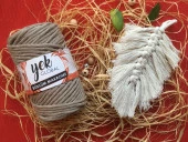 Büklüm Makrome Tarama İpi Bej ( 250 Gr ) thumbnail 2