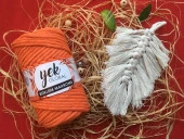 Büklüm Makrome Tarama İpi Turuncu ( 250 Gr ) thumbnail 2