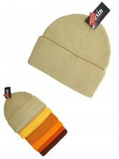 Düz Renk Triko Kadın Sarı Tonlarında Tekli Bere AS-0019 - 6