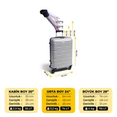 Biggdesign Moods Up TSA Kilitli 24" ABS Gövdeli Valiz  | Orta Boy-Gümüş - 4