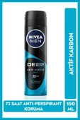 Nivea Men Deodorant Deep Beat Aktif Karbon Erkek Sprey 150 ml - 1