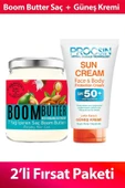 BOOM BUTTER Saç Bakım Yağı ve Güneş Kremi Paketi - 1