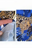 KAREN MİLLEN #KAREN MİLLEN VİSKON LEOPAR ANİMAL BASKILI MAVİ SİYAH KAHVE #esnek #mavi #elbise - 7
